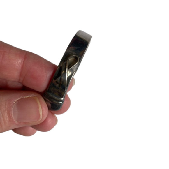 Vintage Until Theres a Cure Made in Italy Silver Awareness Cuff Bracelet - Picture 1 of 11